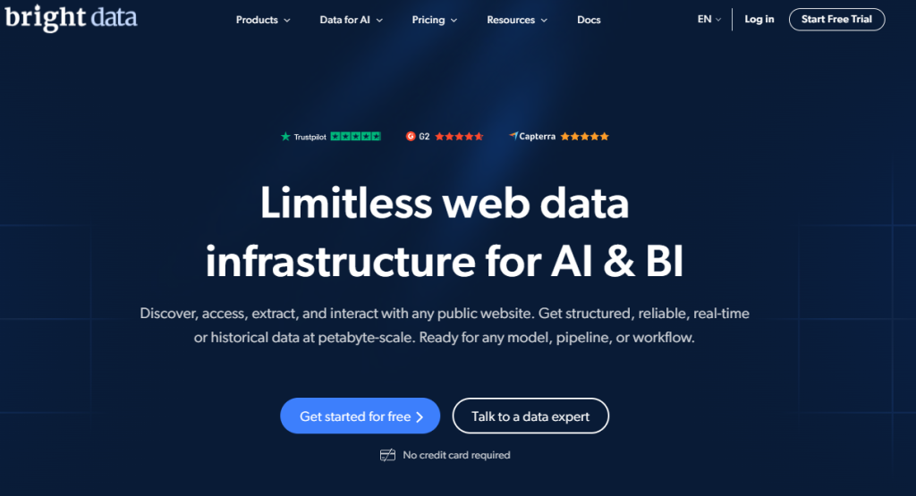 Bright Data dashboard screenshot