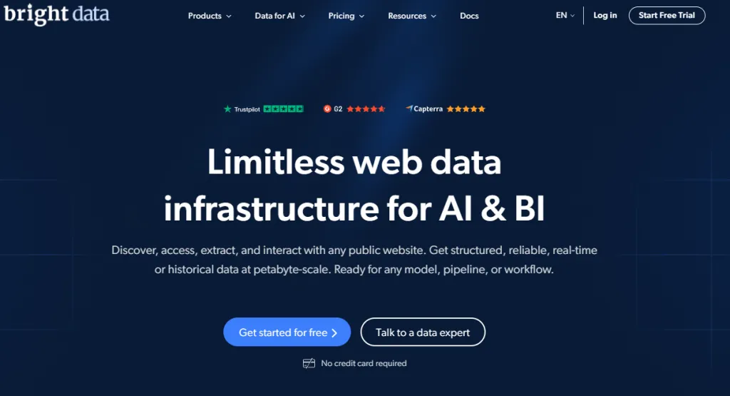 Bright Data dashboard screenshot