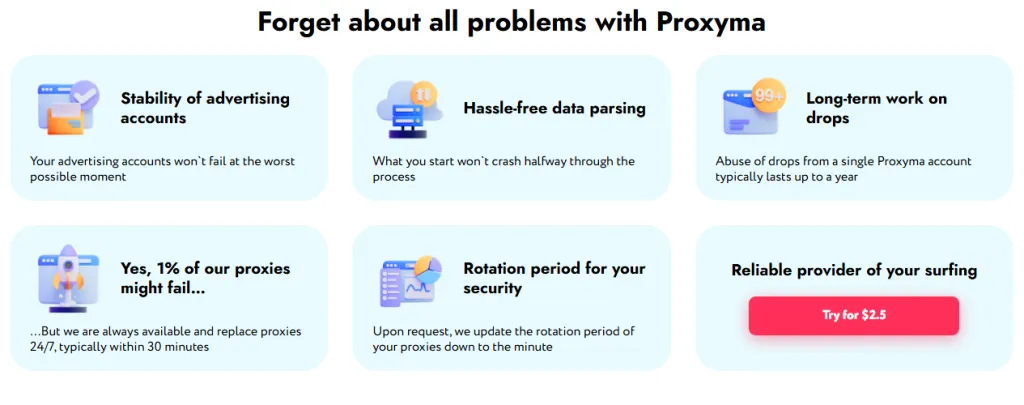 Proxyma features overview