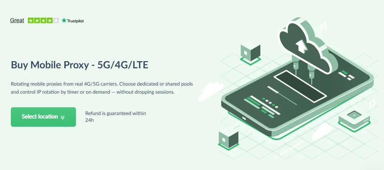 Proxy-Seller homepage — May 2026
